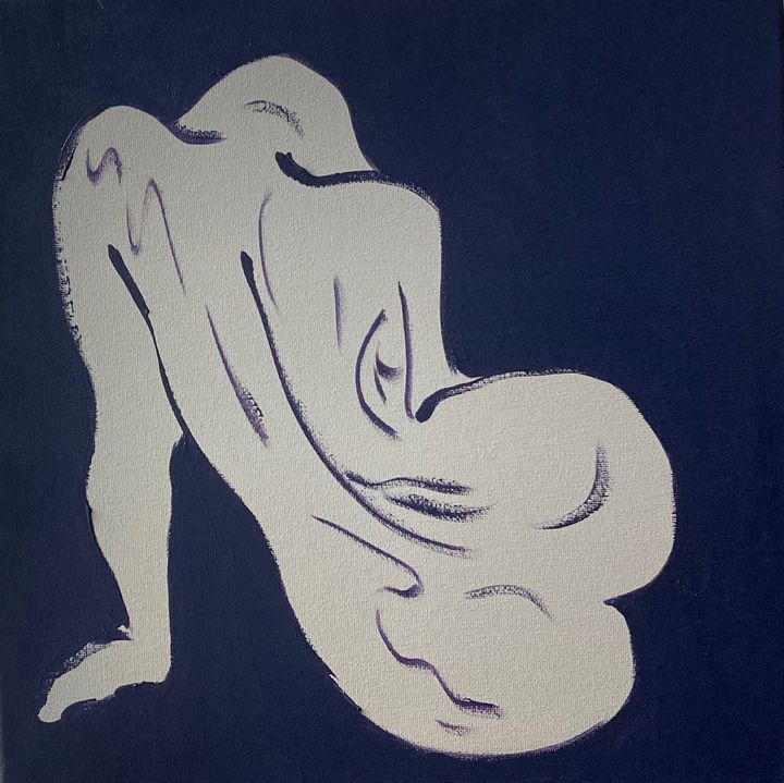 Turning in Dark Purple - Lucia Satarino - Nude Wall Art