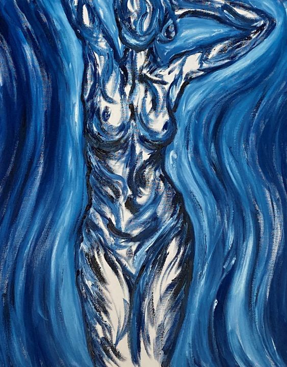 Blue Dance - Lucia Satarino - Nude Wall Art