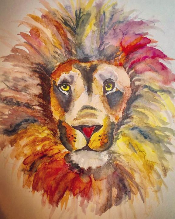 Fierce Lion - SirG - Paintings & Prints, Animals, Birds, & Fish, Wild Cats,  African Lion - ArtPal