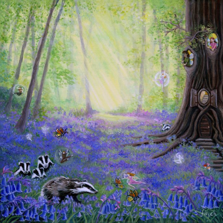 Fantasy Art Print. Dandelion Fairy. Enchanted Forest. Faerie