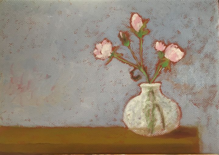 Roses in a Vase - John Mulberry art