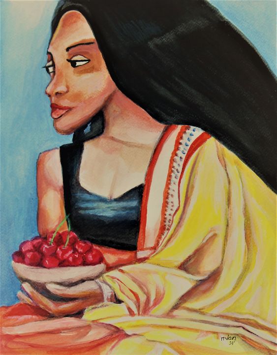 Bowl of Cherries - NanaGaleVan Fine Art