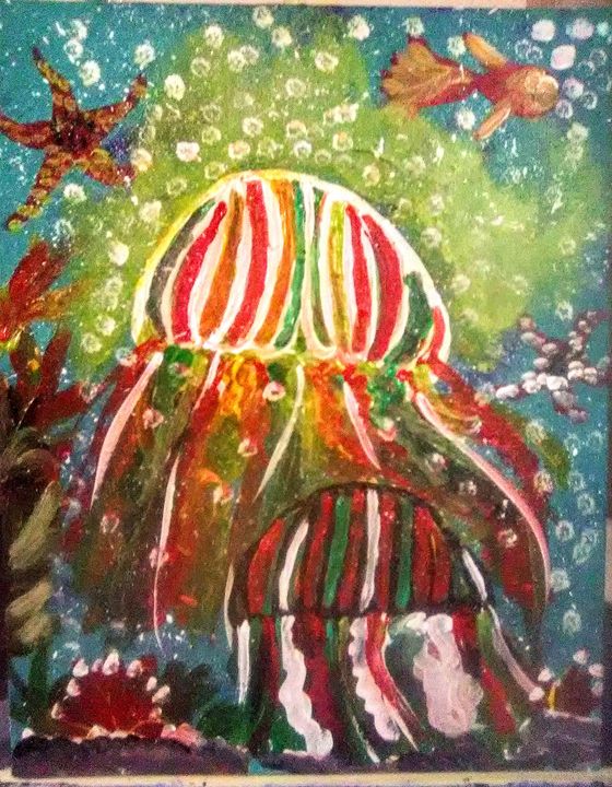 Underwater jelly fishes (sold) - Uniquely sparkles