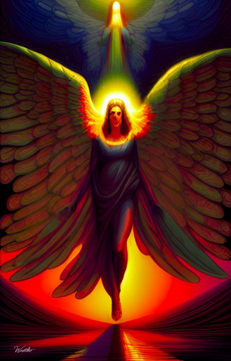 Holy Guardian Angel - William Wraithe Art - Paintings & Prints, Fantasy ...