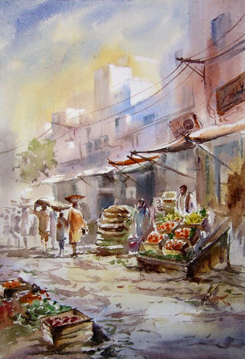 m kazmi watercolor paintings