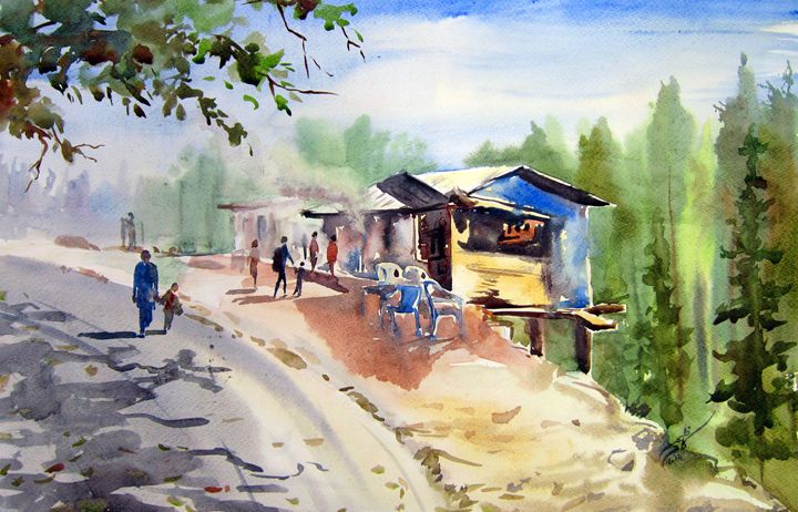 m kazmi watercolor paintings