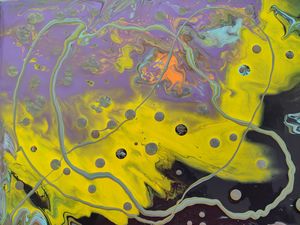 Abstract fluid flow of colors