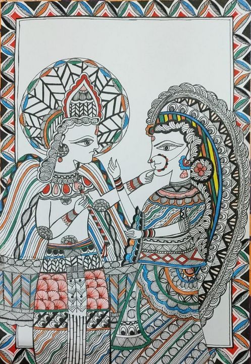 Radha Krishna Drawing, Krishna Drawing, Step By Step - YouTube