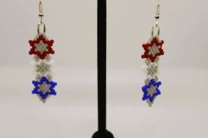 Peyote Stitch Fan Earrings - Designs By SEA - Jewelry, Earrings - ArtPal