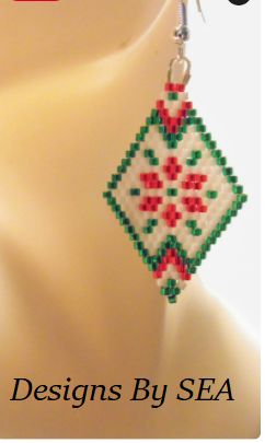 Christmas Poinsetta Earrings - Designs By SEA