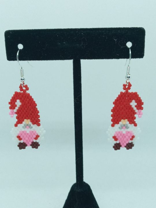Gnome With Heart Earrings - Designs By SEA