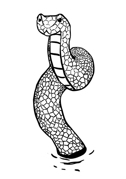 black and white drawings of snakes