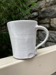 White cup (4" tall) - SOLD - Rex Carder Pottery