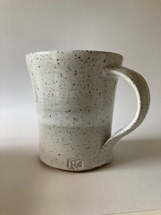 White speckled cup - SOLD - Rex Carder Pottery