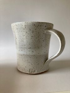 White speckled cup - SOLD - Rex Carder Pottery