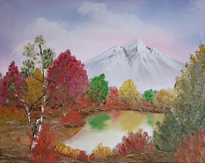 Autumn Forest Lake - Art by Hannah Snow