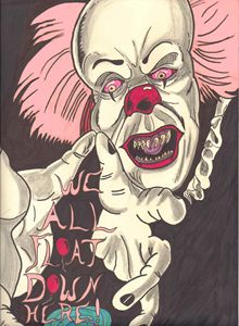 Pennywise Drawing - adrian.drawings - Drawings & Illustration,  Entertainment, Movies, Horror Movies - ArtPal