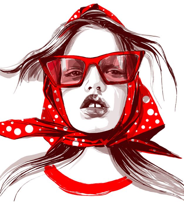 red glasses - ArtAbra