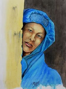 afghan woman and chadari