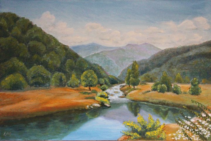 river in the mountains - ArtbyIM