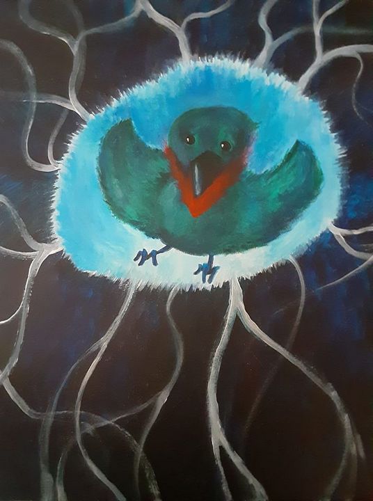 The Emerald Sparrow - Dylan Burch - Paintings & Prints, Animals, Birds ...