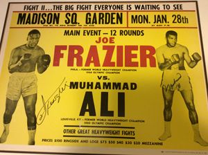 Ali vs Frazier 2 signed fight poster
