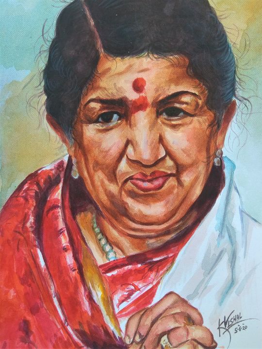 Progress video 💫 Tribute to Lata Mangeshkar ji ♥️ Artist: @jyotiguptaart  colour pencils+ Oil pastels artwork of Legend lata ji �... | Instagram