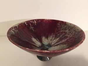 red raku bowl
