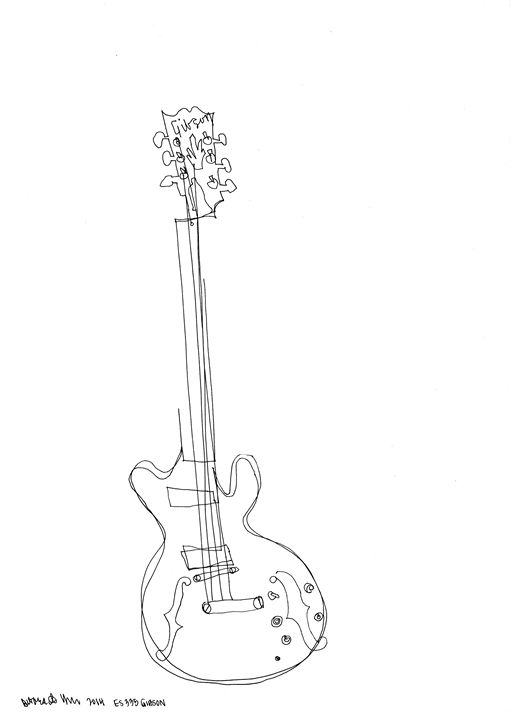 Gibson ES 335 - deb yager art
