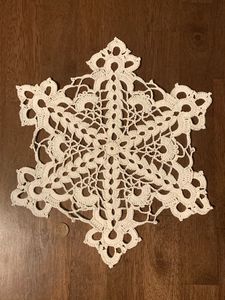 Crocheted Snowflake Doily