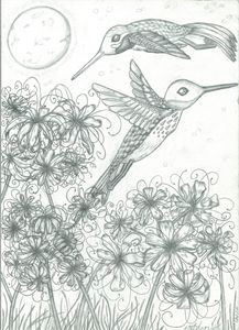 Hummingbirds and Higanbanas