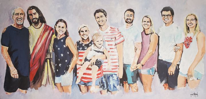 Family Portrait Memorial - Paint 3:16 by Matt Hagan