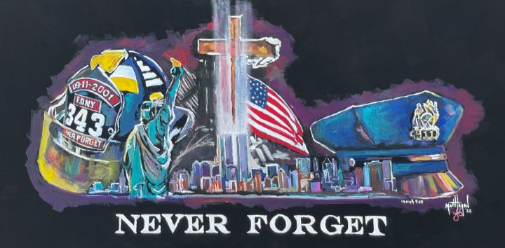 9/11 Tribute Painting - Paint 3:16 by Matt Hagan