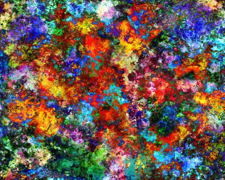 Rougher Rainbows And Noise - Keith Mills - Digital Art & Ai, Abstract 