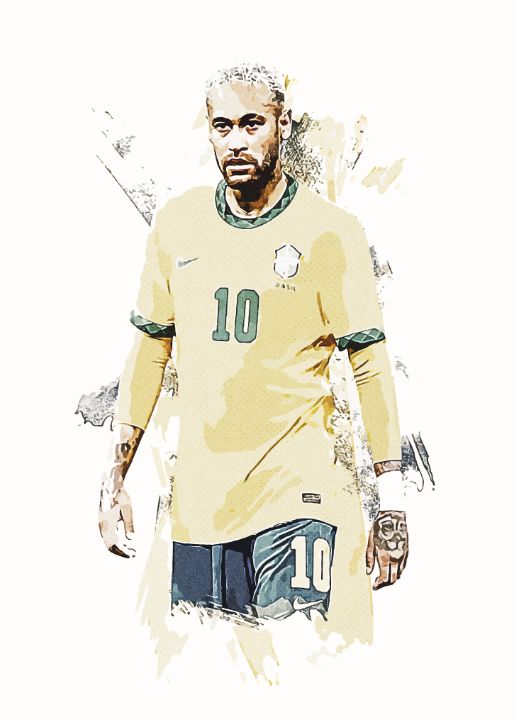 Neymar Brazilian Legend Art  Neymar jr, Neymar, Soccer drawing