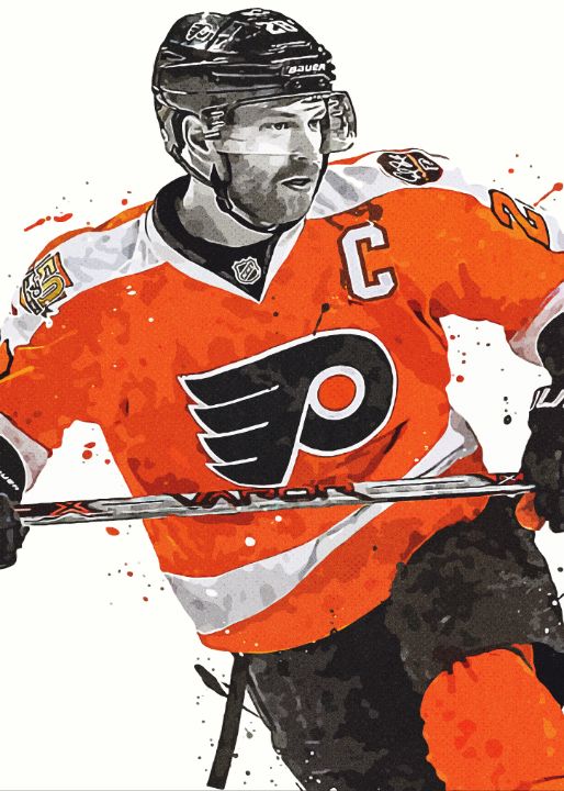 Claude Giroux Philadelphia - KunStudio - Digital Art, Abstract, Color ...