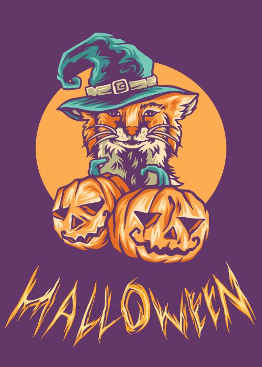 Halloween fox pumpkin - KunStudio