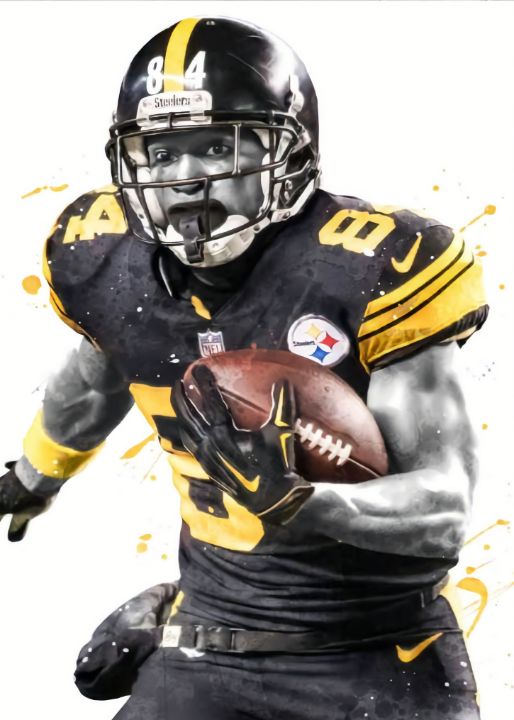 Antonio Brown Pittsburgh - KunStudio - Paintings & Prints, Sports ...