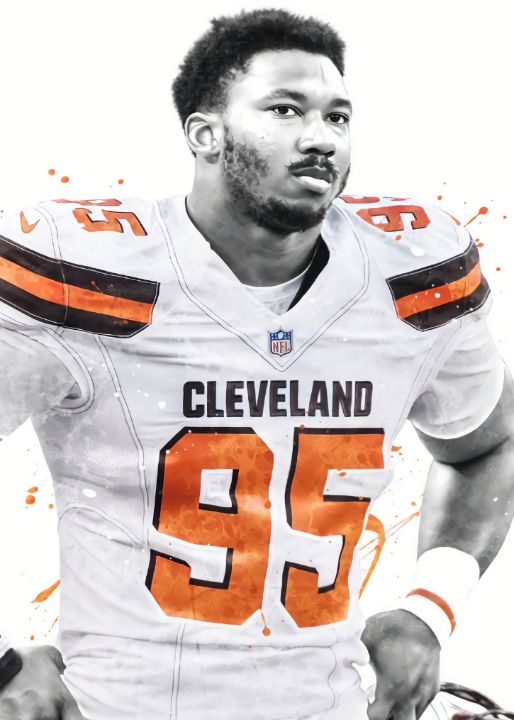 Myles Garrett Cleveland - KunStudio - Paintings & Prints, Sports