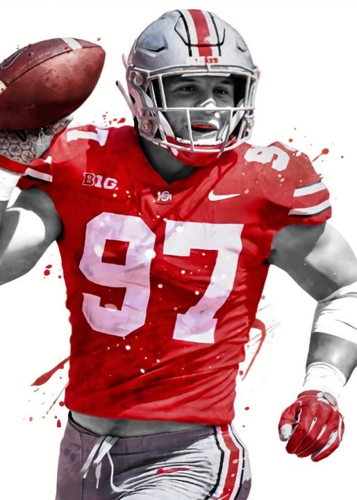 : Sports Athlete Poster Nick Bosa 5 Canvas Poster