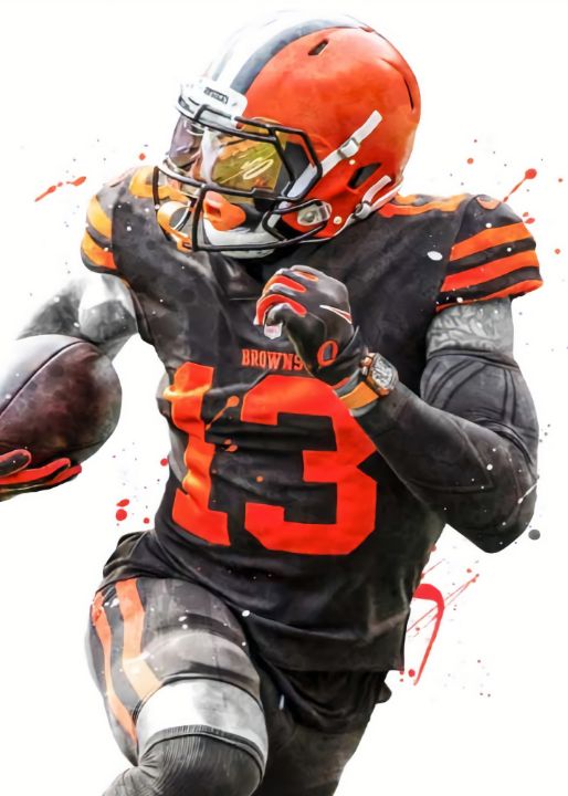 Odell Beckham Jr Poster Cleveland Browns Canvas Print 