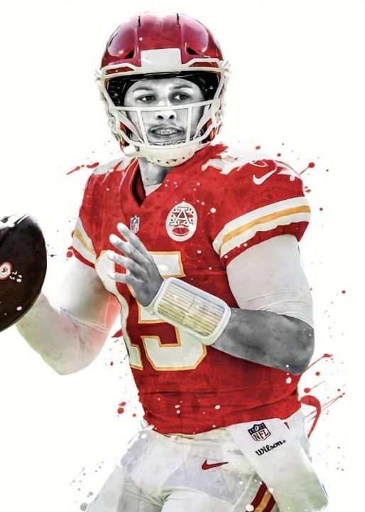 Patrick Mahomes Kansas City - KunStudio - Paintings & Prints, Sports ...