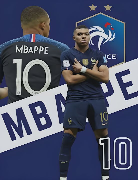Mbappé France Paris Football Sport Soccer Poster Design Canvas