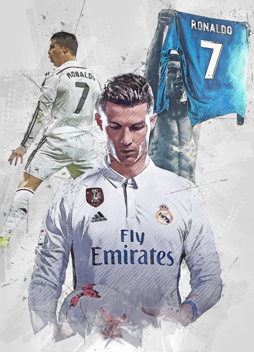 Lionel Messi Cristiano Ronaldo posters & prints by KunStudio