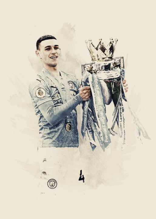 Phil Foden - Manchester City - KunStudio - Digital Art, Abstract, Color ...