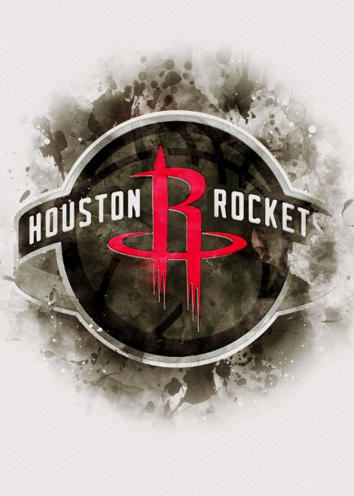Houston Rockets Retro Graphics Houston Rockets - KunStudio - Paintings & Prints, Sports & Hobbies ...