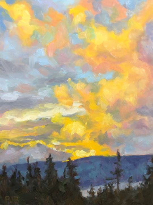Cascade Sunset - Pamela Beaverson Fine Art