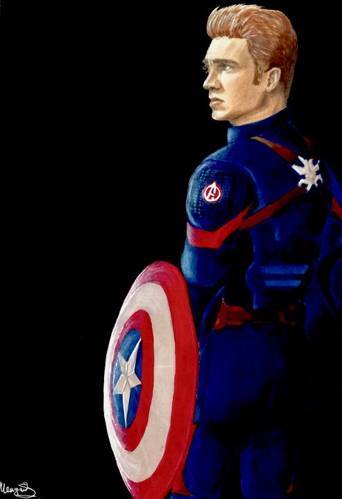 Captain America Drawing by Amitoj kaur Bedi  Pixels