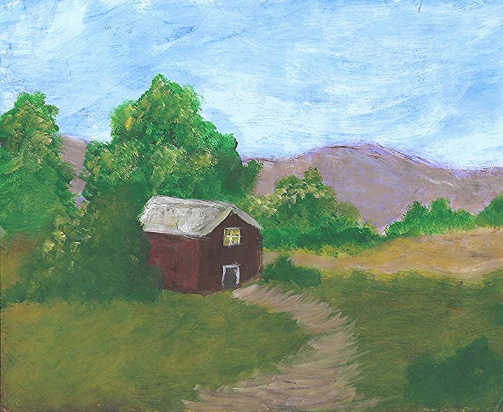 Cabin By The Lake Jessica Ann Paintings Prints Landscapes