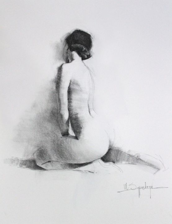 Seated female figure - Mark Sypesteyn fine art